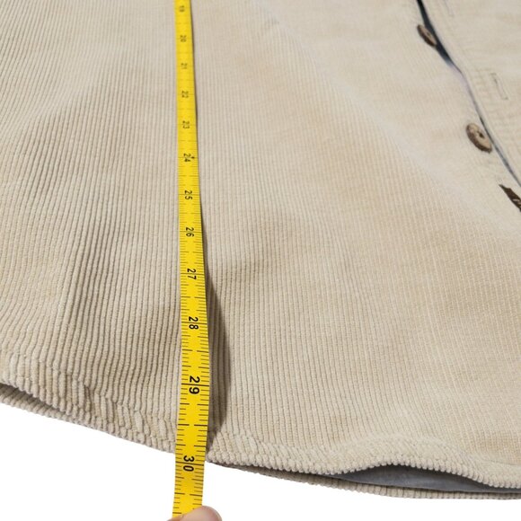 Kahala Tan Corduroy Shirt Jacket 2XL Mens Cotton Blend Button Down Long Sleeve - Picture 5 of 12
